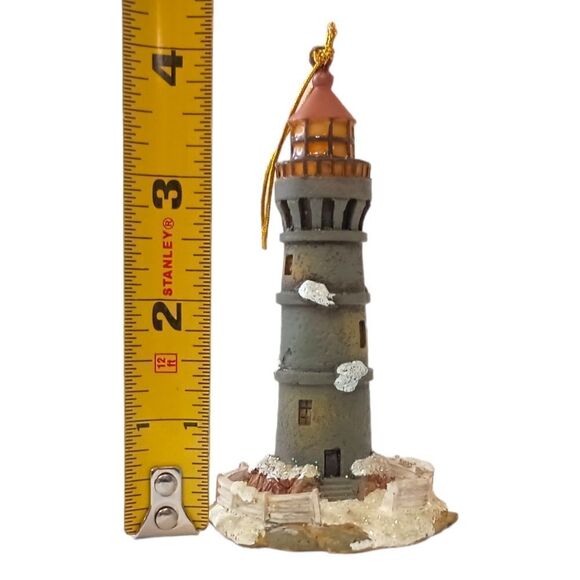 Thomas Kinkade Lighthouse Ornament Christmas Resin Kurt Adler Victorian Vintage. - Picture 2 of 12